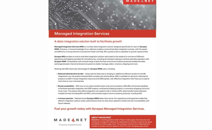 managed integrat4ed sales sheet cover